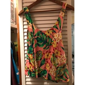pink floral tank